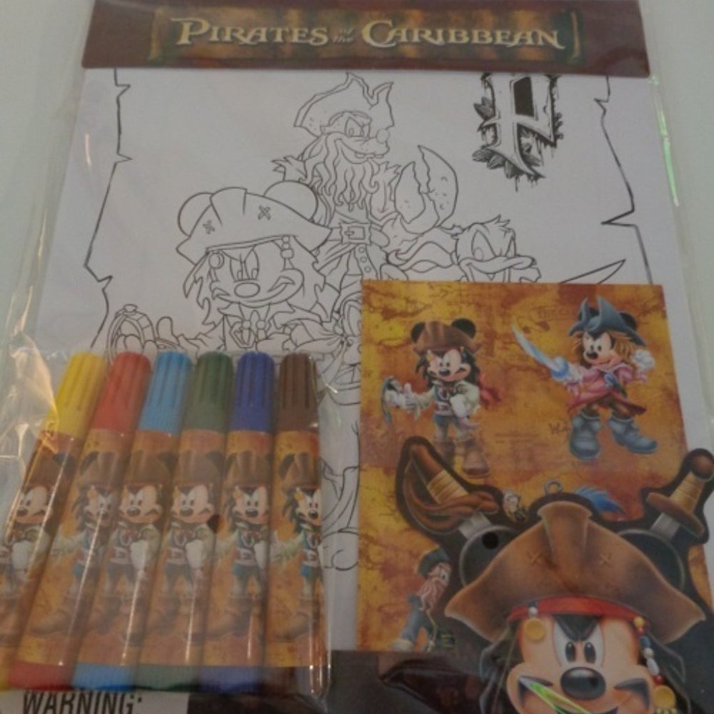 Disney Parks Pirates of the Caribbean Coloring Activity Set
